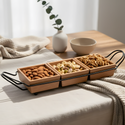 Wooden Three-Piece Serving Set